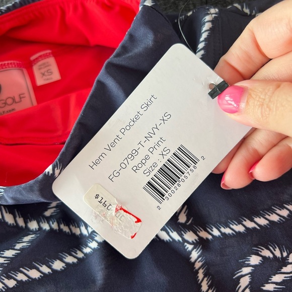 NWT Foray Golf Women’s Rope Print Skort in size XS - Picture 7 of 7